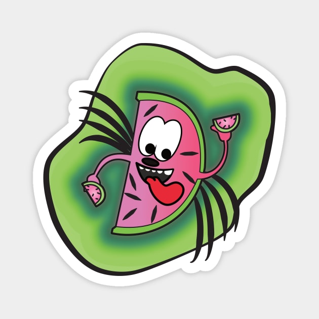 Jammin Watermelon Magnet by geekers25