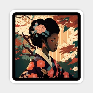 Black girl in Japan Magnet