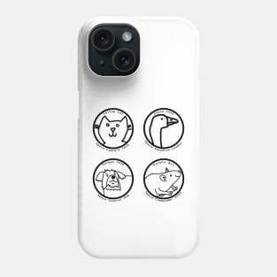 Space Crew Portraits Line Drawing Phone Case
