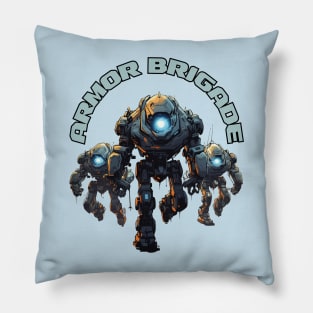 Futuristic Battle Robots Names of Power Armor Brigade Pillow