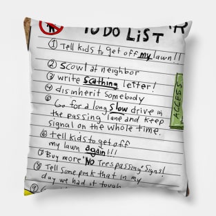 Grumpy Old Fart To-Do List Pillow