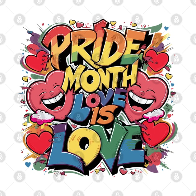 Pride Month Love Is Love LGBTQ LGBTQIA+ by Macphisto Shirts