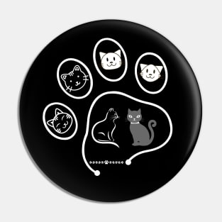 Cat footprint Pin