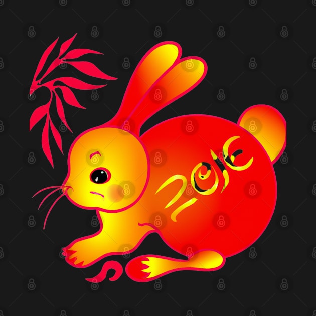 2023 Year of Rabbit Chinese Happy New Year by Quote'x