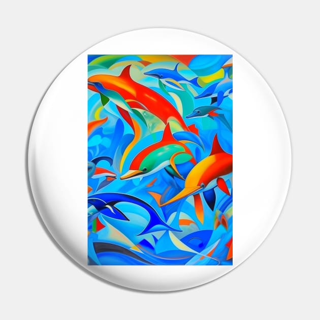 Dazzling Dolphins Design Pin by sam 23