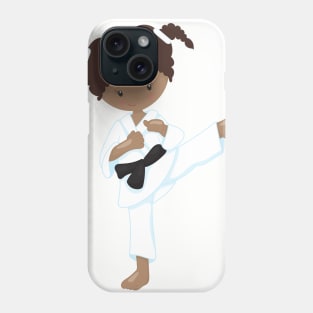 African American Girl, Karate Girl, Black Belt Phone Case