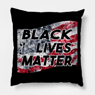 Black Lives Matter American Flag Pillow
