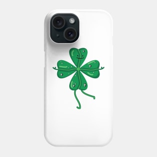 Funny dancing shamrock Phone Case