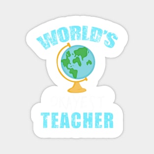 Funny World's Okayest Teacher Magnet