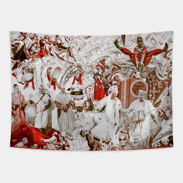 Moroccan Feast V2 Tapestry by walil designer