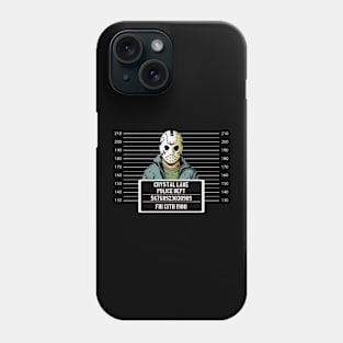 Jason mugshot, Crystal lake police department Phone Case