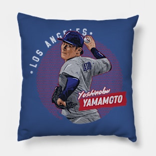 Yoshinobu Yamamoto Los Angeles D Dots Pillow