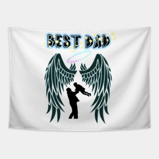 Short-sleeved shirt, best dad with unique wings design / Father's Day gift / Father's Day / Fashionable clothes Tapestry