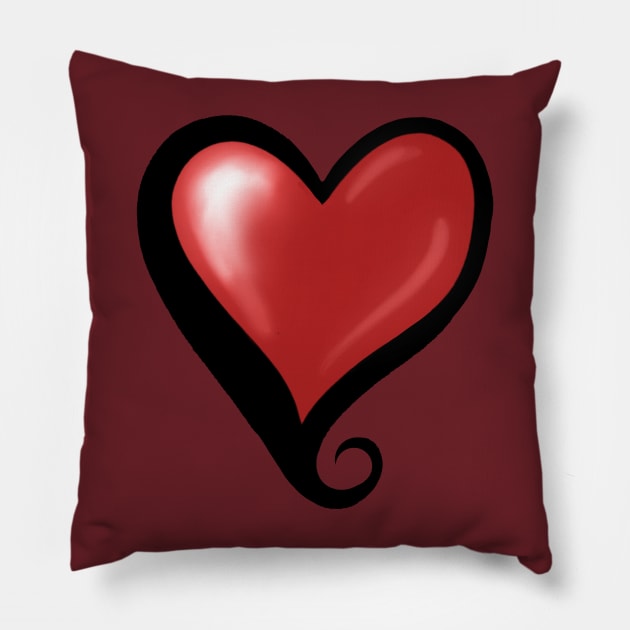 Alice in Wonderland Hearts Playing Cards Suite Pillow by Nirelle