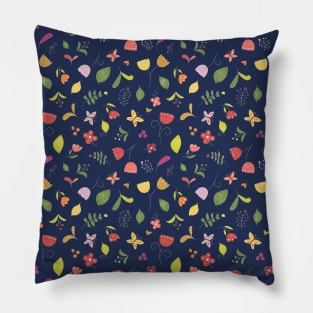 Funky Floral Dark Pillow