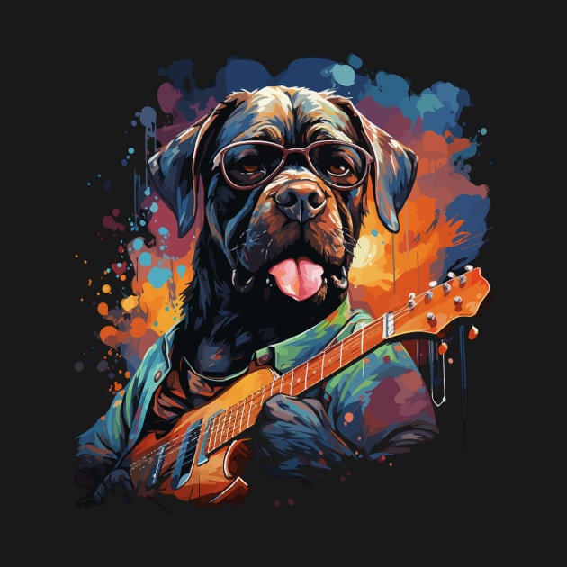 Boxer Playing Guitar by JH Mart