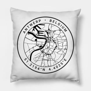 Antwerp Map Pillow