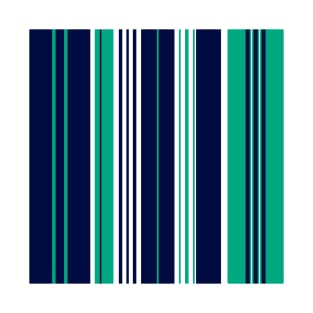 Mint, White & Navy Stripes T-Shirt