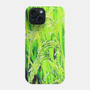 close-up green rice grain Phone Case