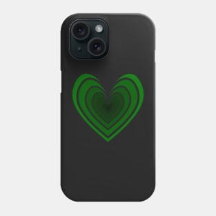 Rosy Heart (Green) Phone Case