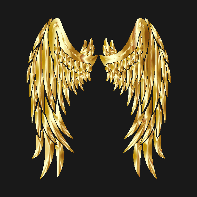 Gold Angel Wings by WannabeArtworks