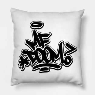 MfDoom Black Text Pillow