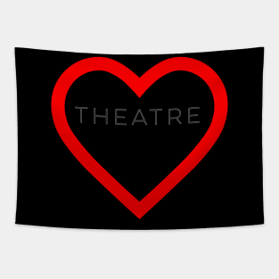 I Heart Theatre Simple Design Tapestry