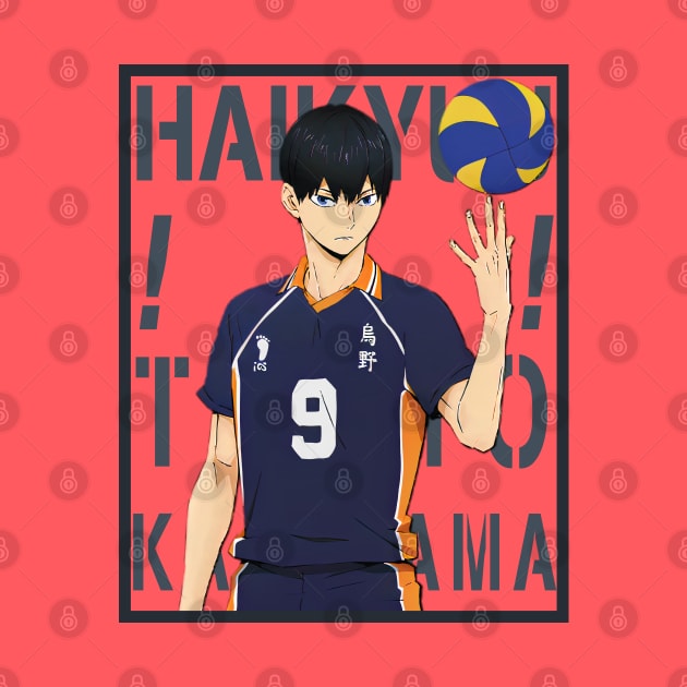 Haikyuu!!: Tobio Kageyama with Colored Background Text by InalZ
