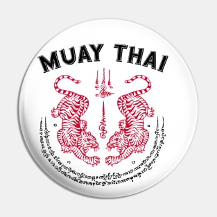 Muay Thai Tiger Sak Yant Tattoo Kickboxing Thailand Pin