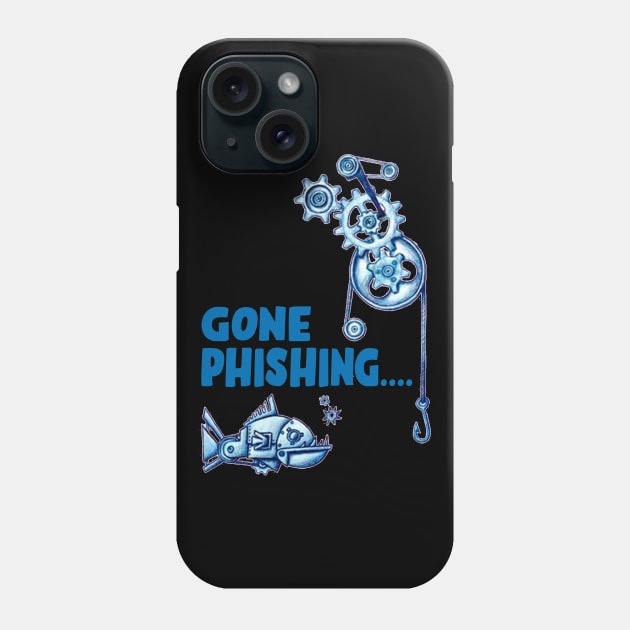 Cyber Security - Gone Phishing Phone Case by Cyber Club Tees