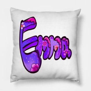 Emma in Purple First Name Pillow