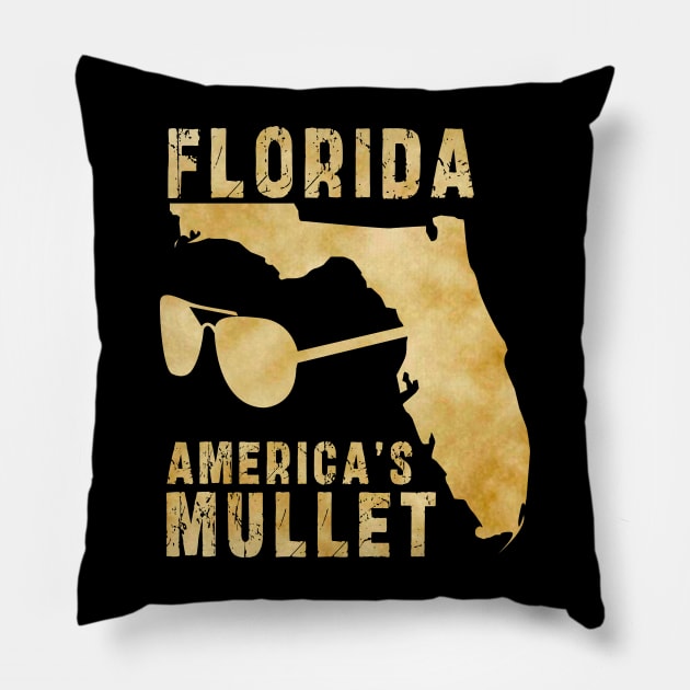 Florida america's mullet: Newest design for Florida america's mullet Pillow by Ksarter