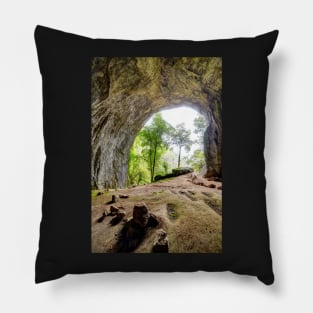 Inside view from Meziad cave in Apuseni mountains Pillow