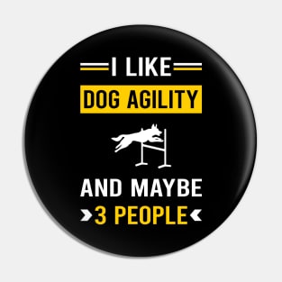 3 People Dog Agility Training Pin