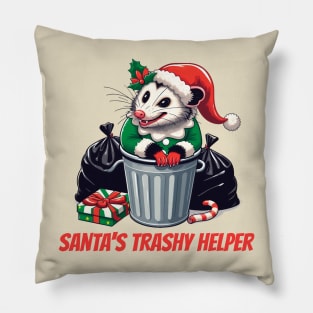 Opossum Christmas Pillow