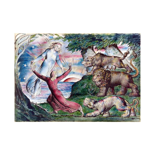 William Blake Dante Running From the Three Beasts by pdpress