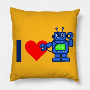 I heart robot Pillow