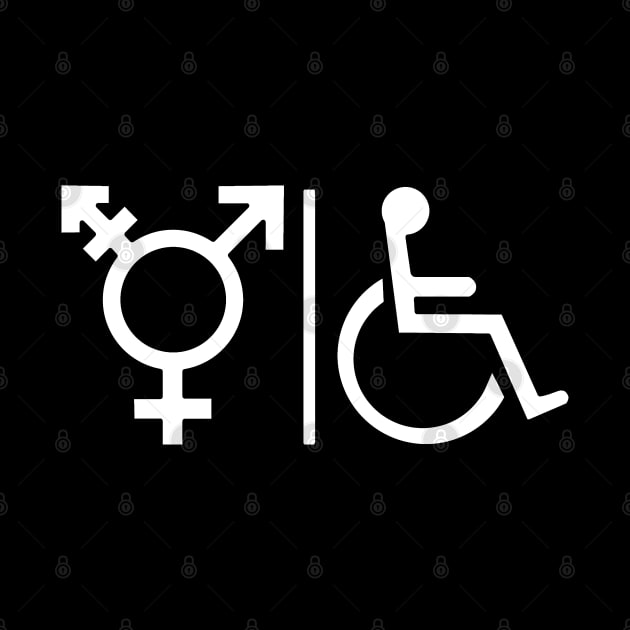 Gender Neutral and Whelchair Inclusive Bathroom Sign by DiegoCarvalho