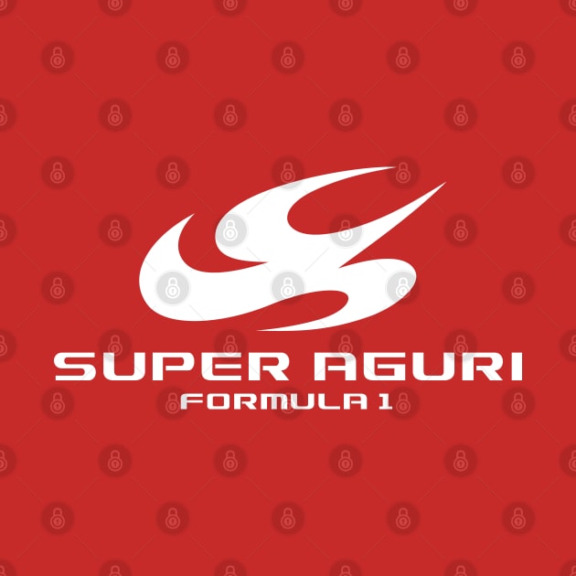 Super Aguri Formula 1 Team logo - white print by retropetrol