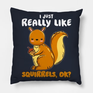 I Just Really Like Squirrels Ok Pillow