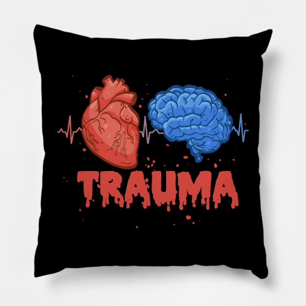 ARKHAM TRAUMA Pillow by colemunrochitty