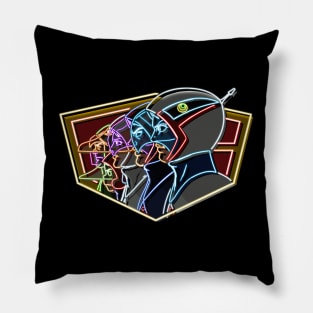 Battle of the planets neon bg Pillow