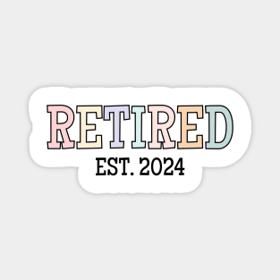 Retirement Party, Retro Retired 2024, New Retiree Magnet