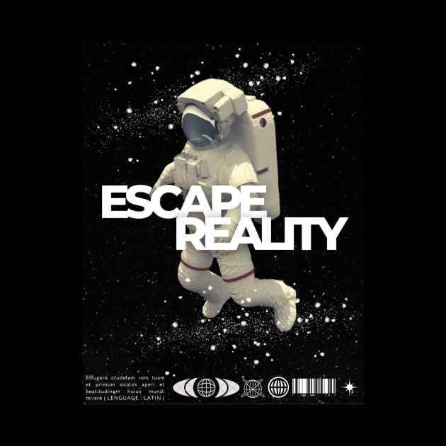 Escape Reality Abstract Space Stars Astronaut Streetwear by Artisan Design 