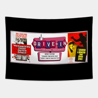 Drive-In Double Feature - Teenagers from Outer Space Tapestry