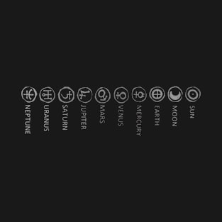 Symbols of the Solar System (Version 2) T-Shirt