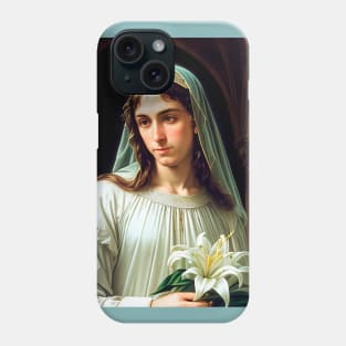 Holy boy with the sacred lily of purity and virginity Phone Case