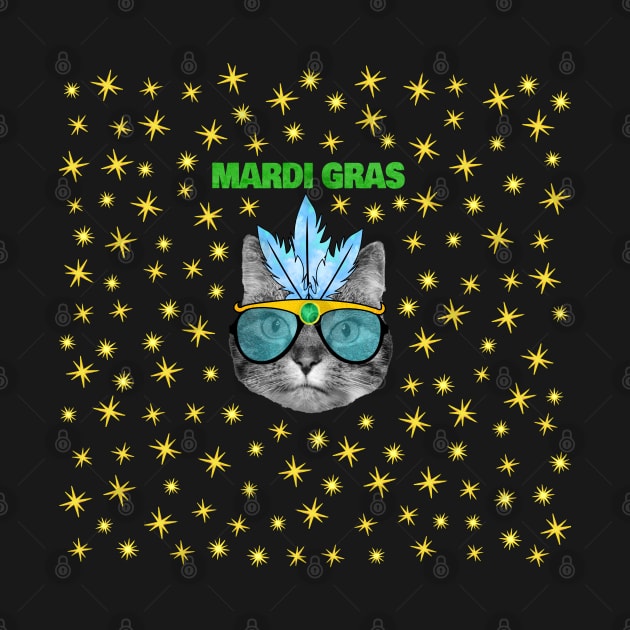 Mardi Gras Cat by Purrfect