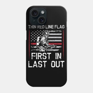 thin red line firefighter Phone Case