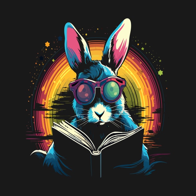 Rabbit Reads Book by JH Mart